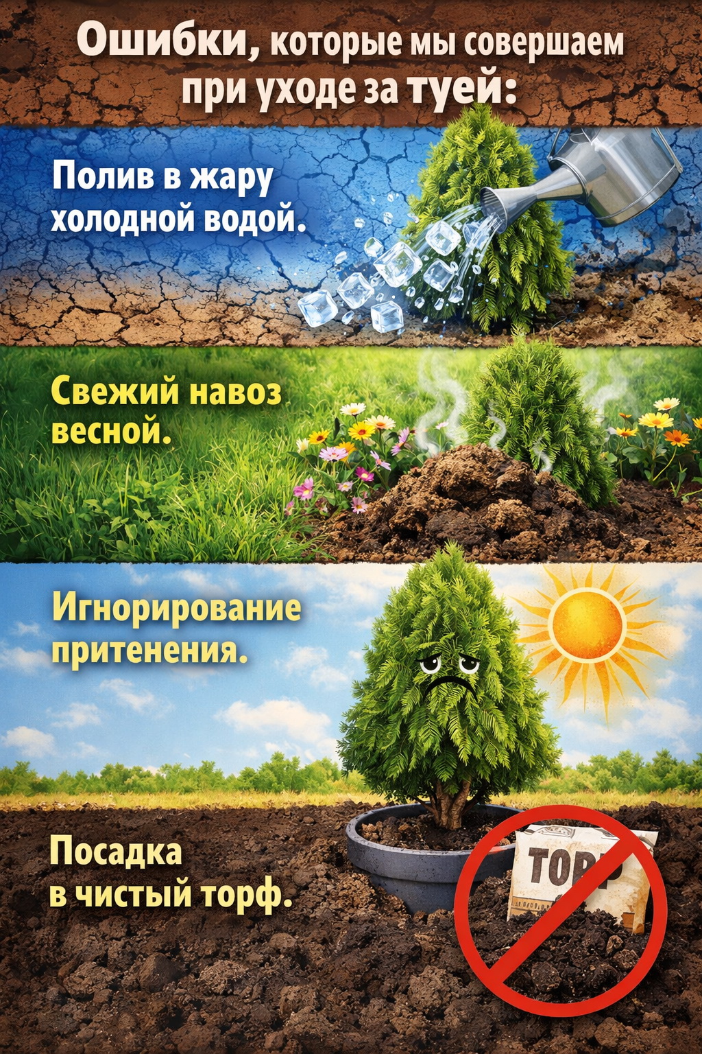 Уход за туей: почему желтеет хвоя и как вернуть зелёный цвет