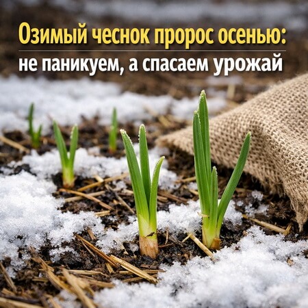 Что делать если озимый чеснок пророс осенью