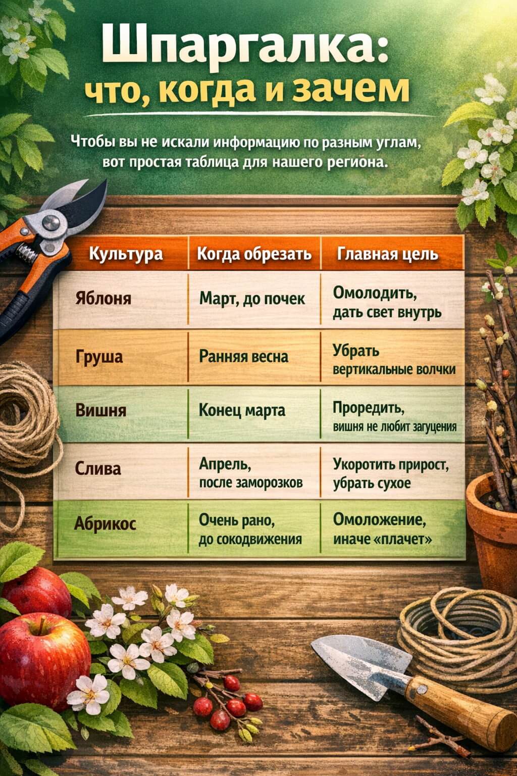Обрезка — это не насилие над природой, это забота