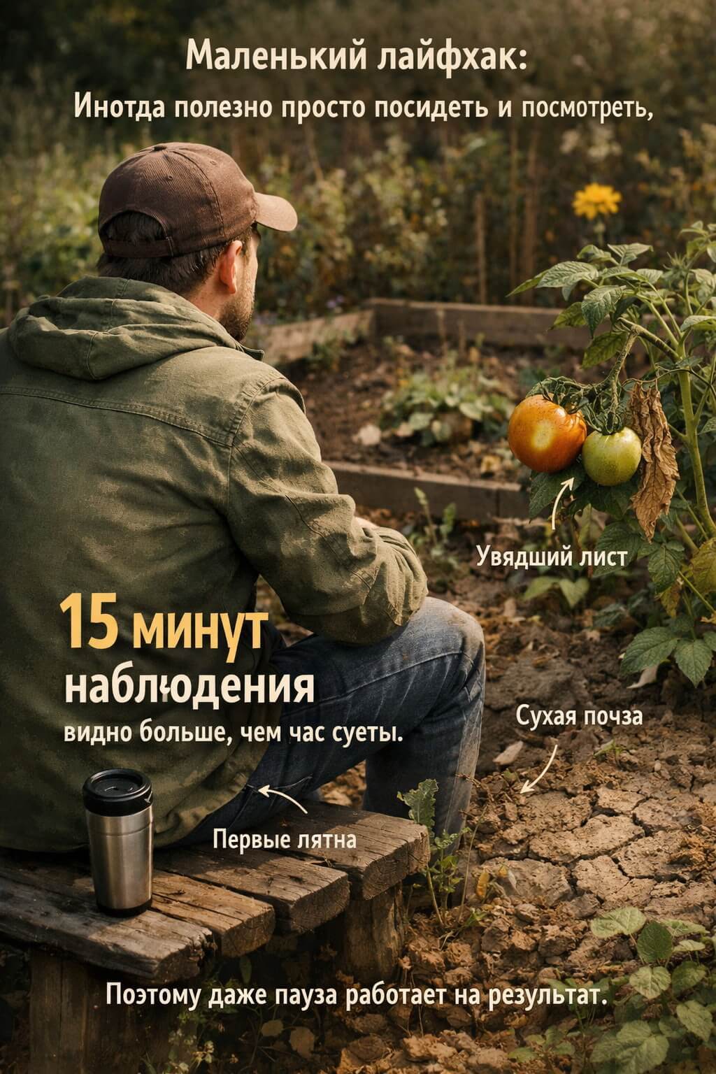 а 15 минут наблюдения видно больше, чем за час суеты