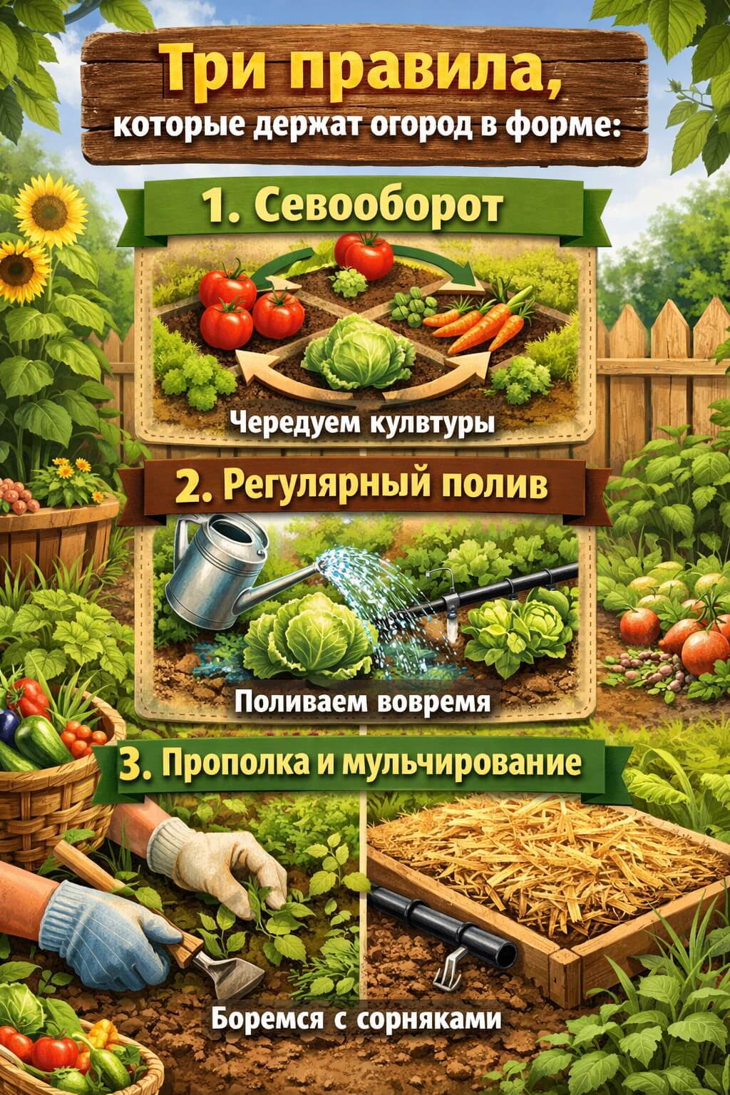 Три правила, которые держат огород в форме