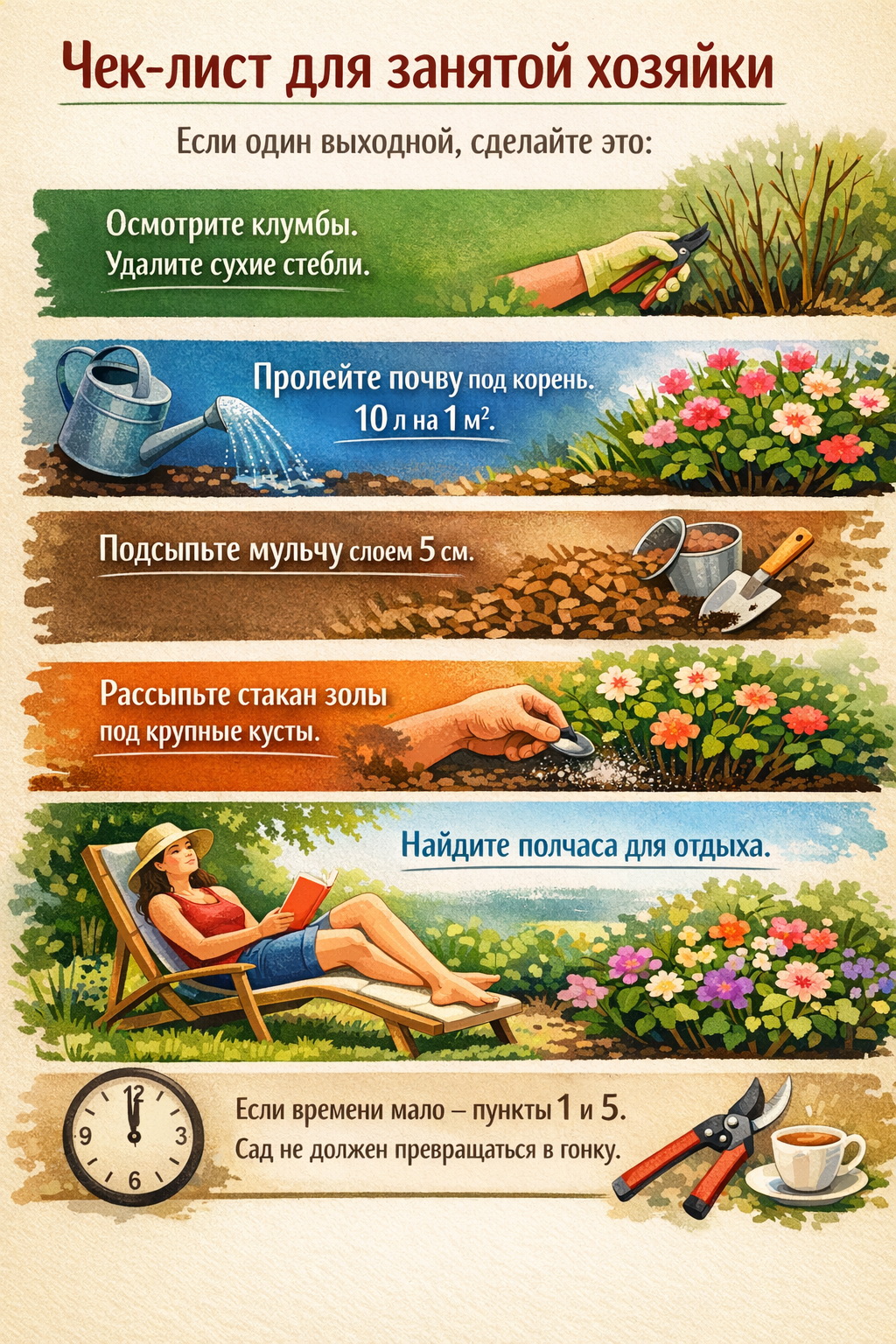 Чек-лист для занятой хозяйки
