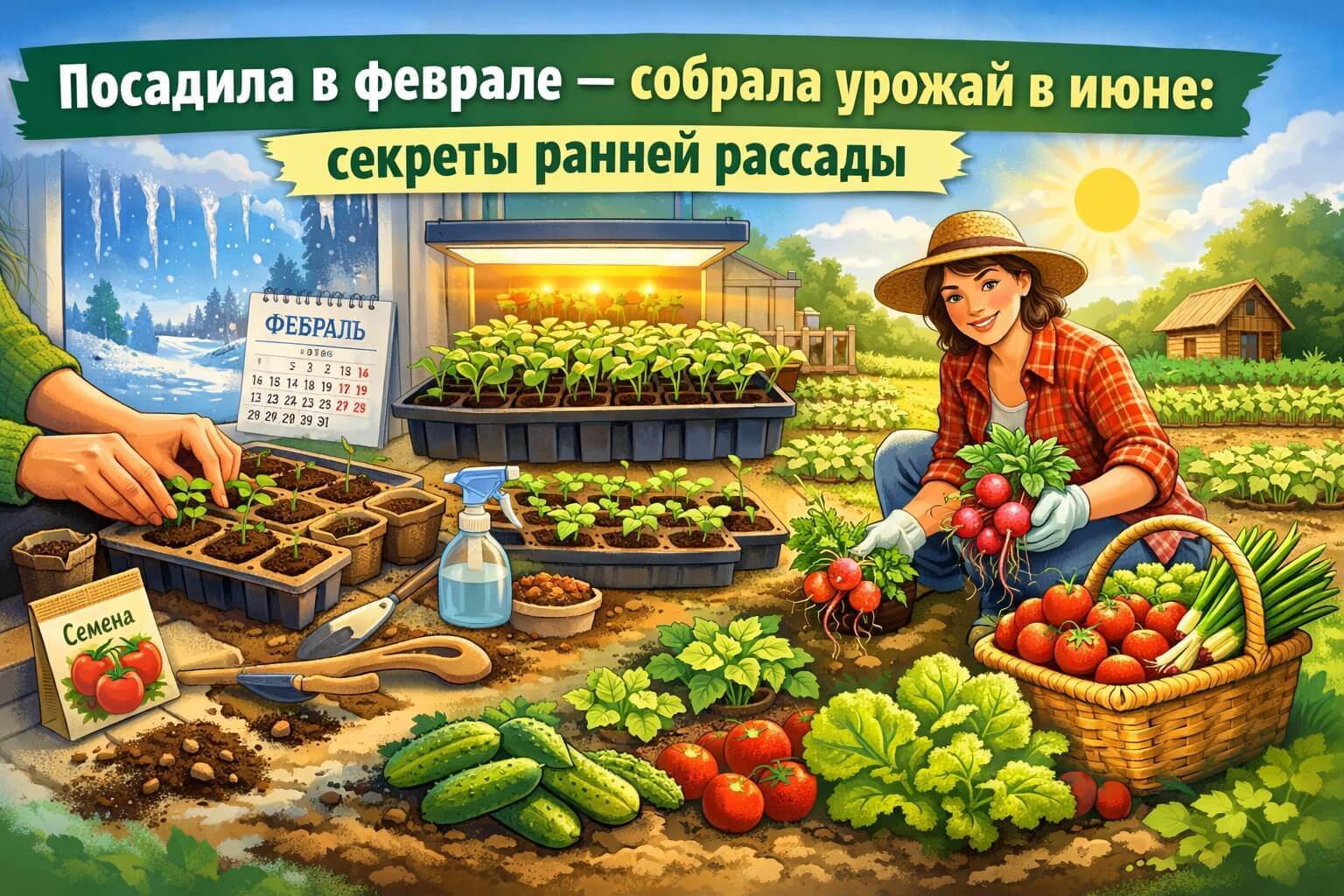 Урожай в июне начинается сейчас: посадка рассады в феврале по шагам