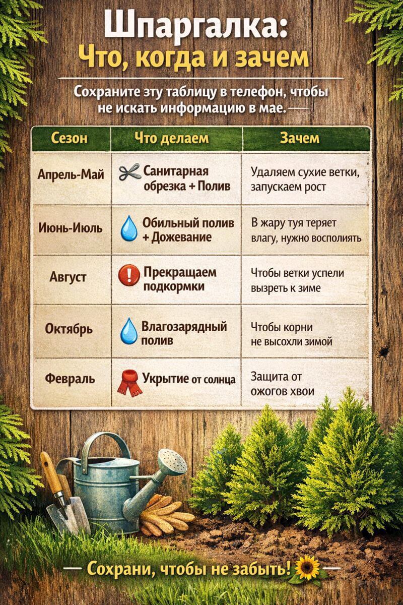 Пошаговая инструкция посадки туи
