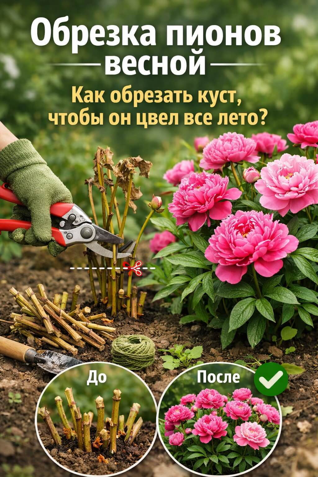 Пионы в саду - уход весной