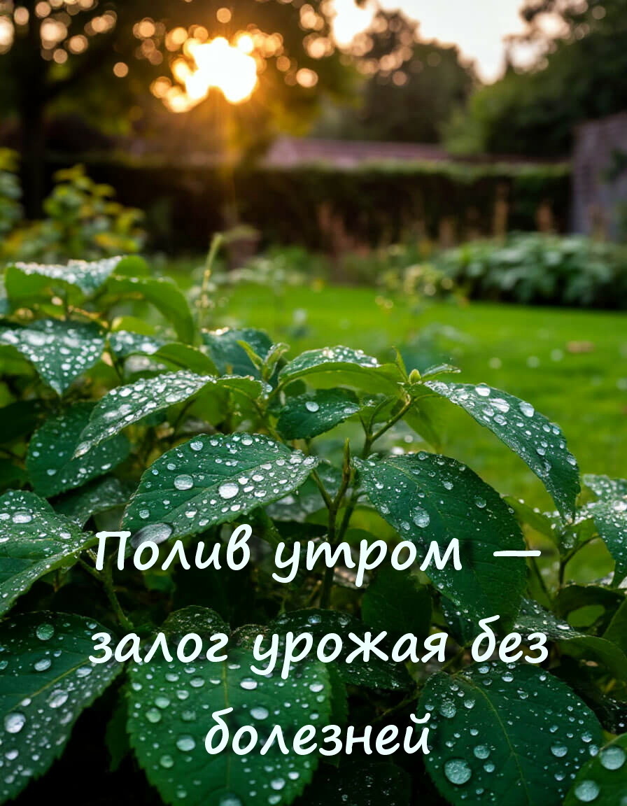 Утренний полив под корень