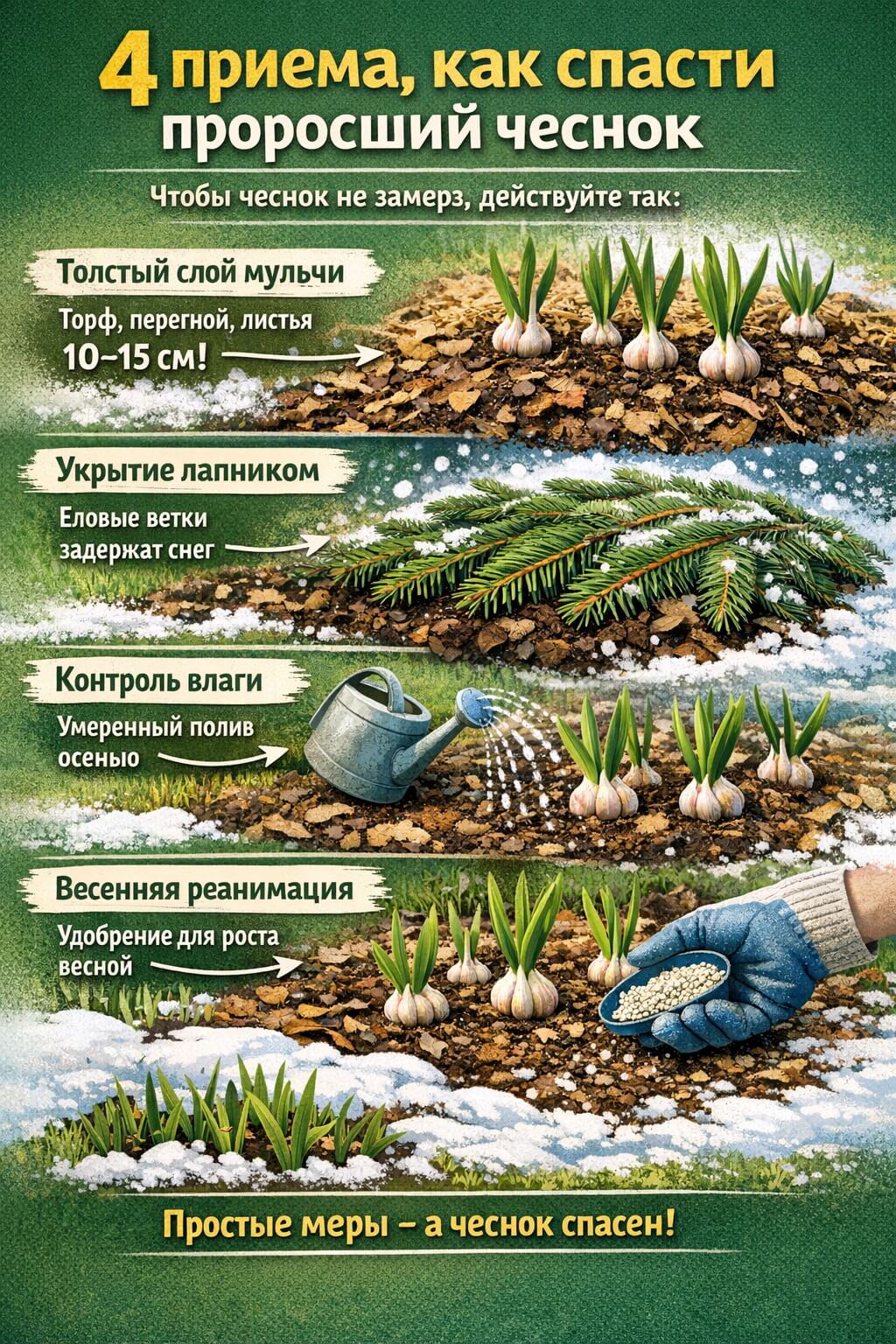 4 приема, как спасти грядку
