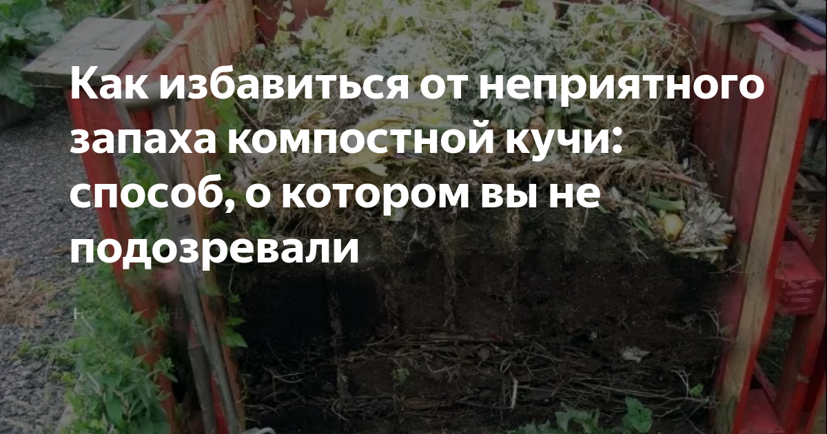 Как избавиться от запаха компоста?