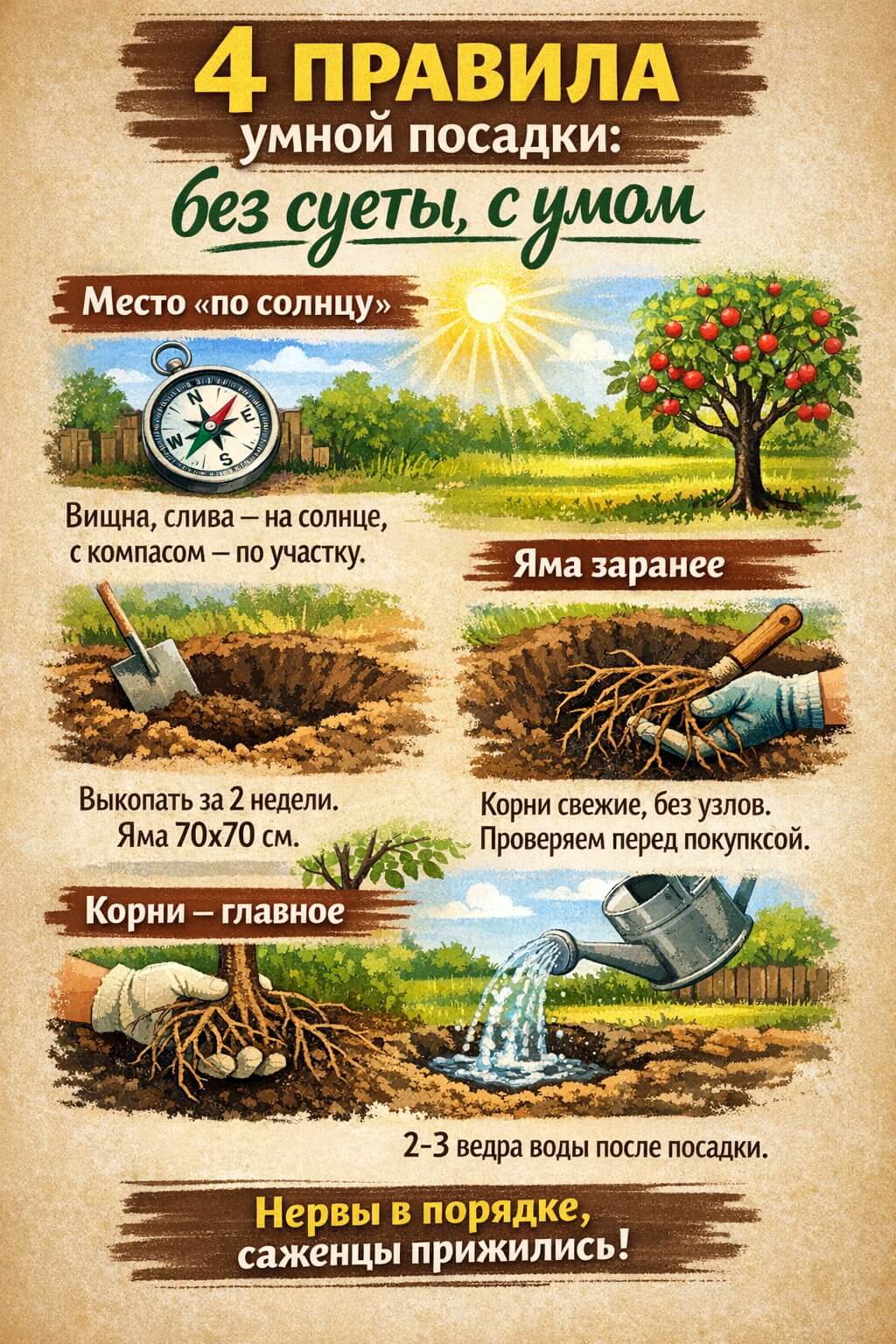 4 правила умной посадки