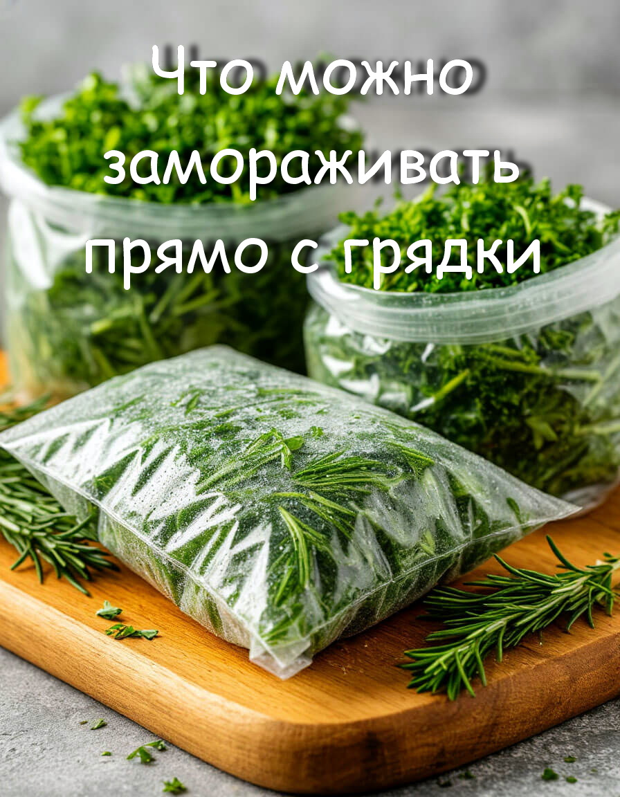 Замороженная зелень в пакетиках