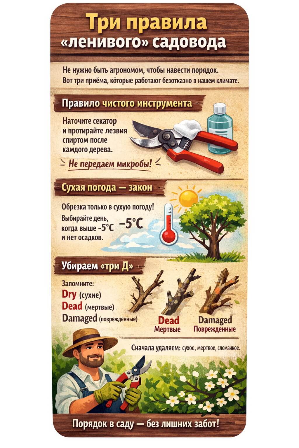 Три правила «ленивого» садовода