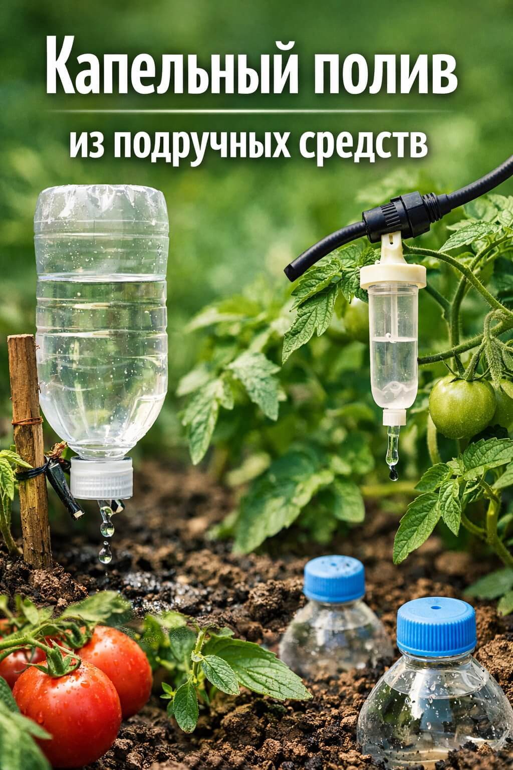 Капельный полив из подручных средств