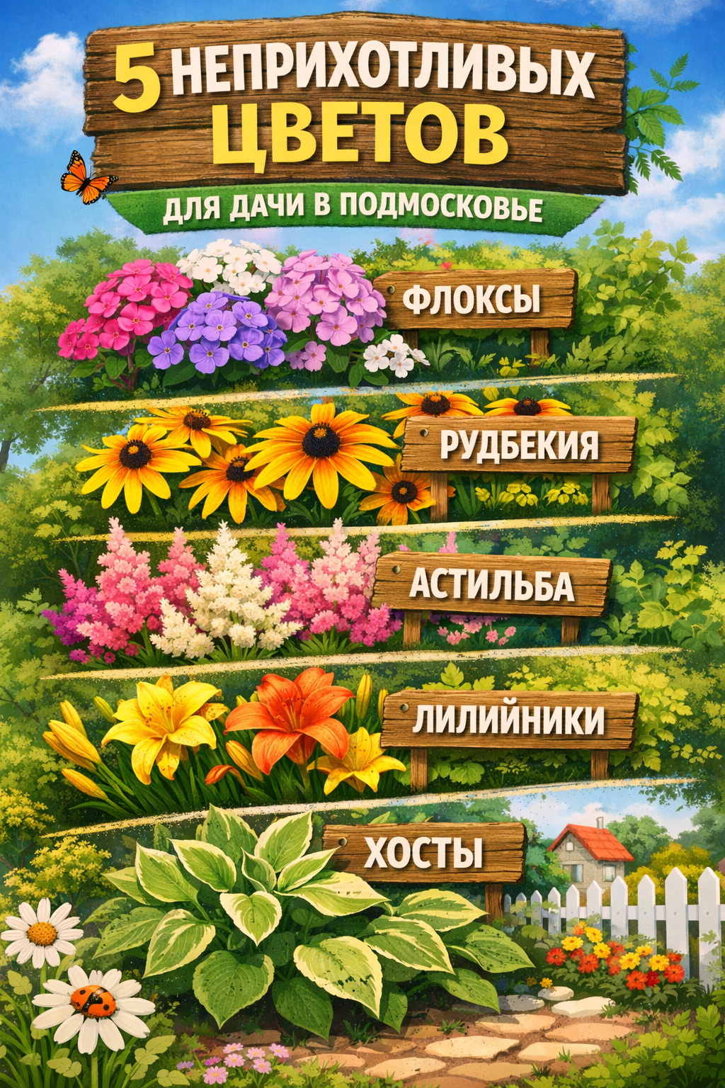 5 неприхотливых цветов для дачи в Подмосковье