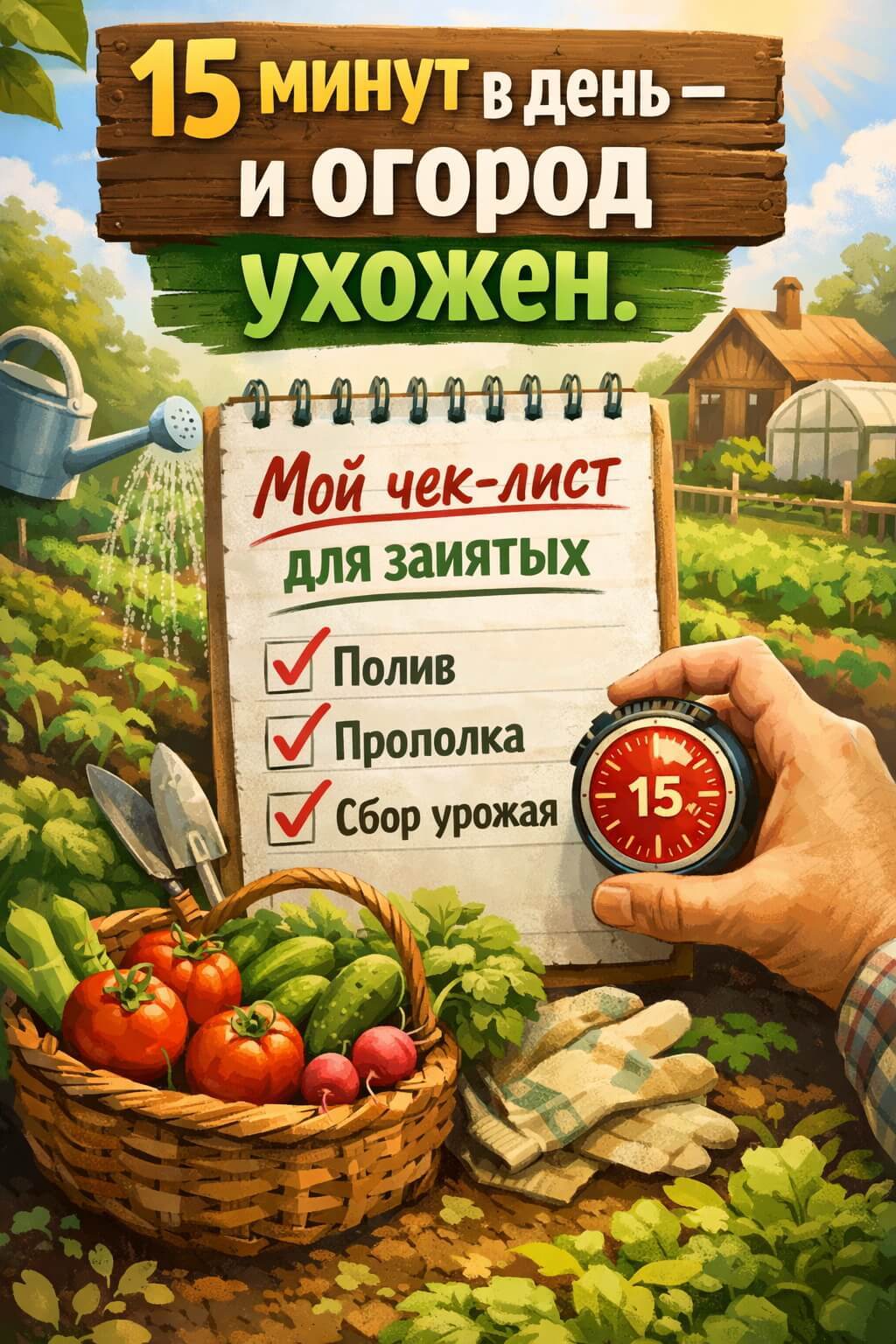 Уход за огородом в Подмосковье: 15 минут в день