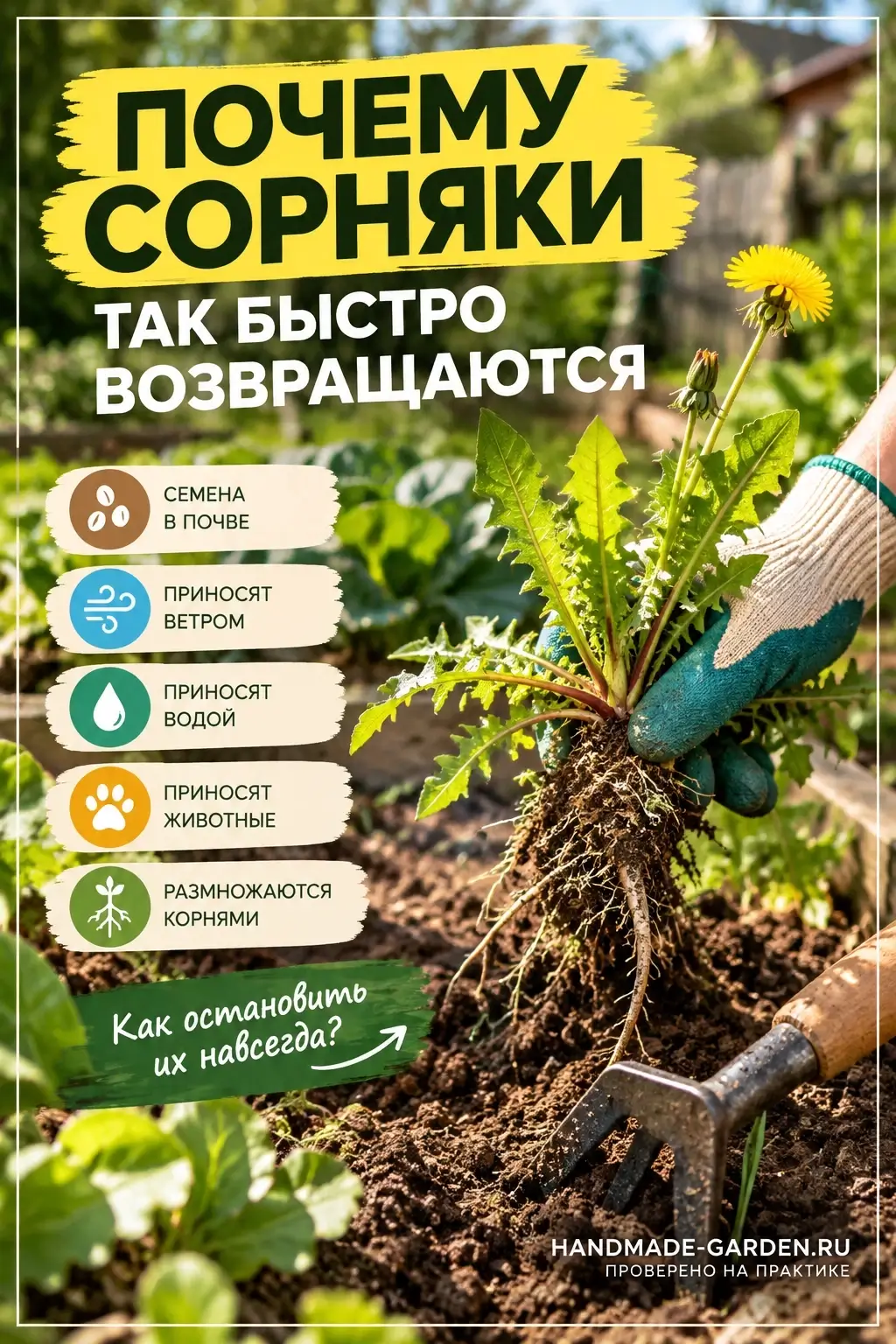 Почему сорняки так быстро возвращаются