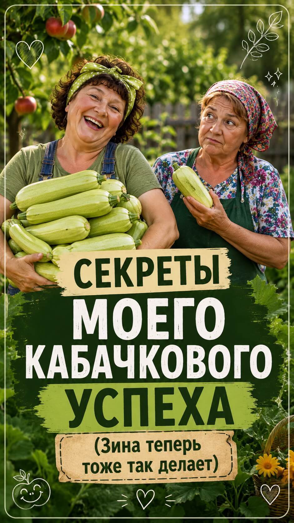 Как я вырастила гору кабачков, а Зина — три штуки