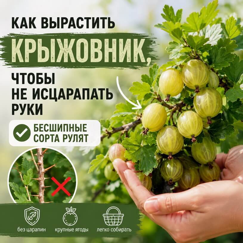 крыжовник&nbsp;без шипов