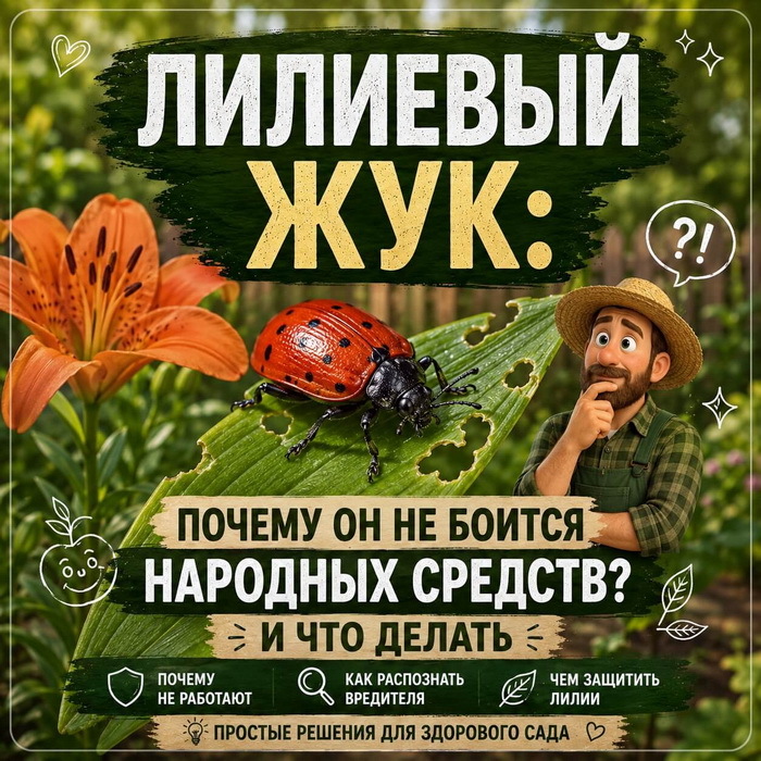 Лилиевый жук: почему он не боится народных средств
