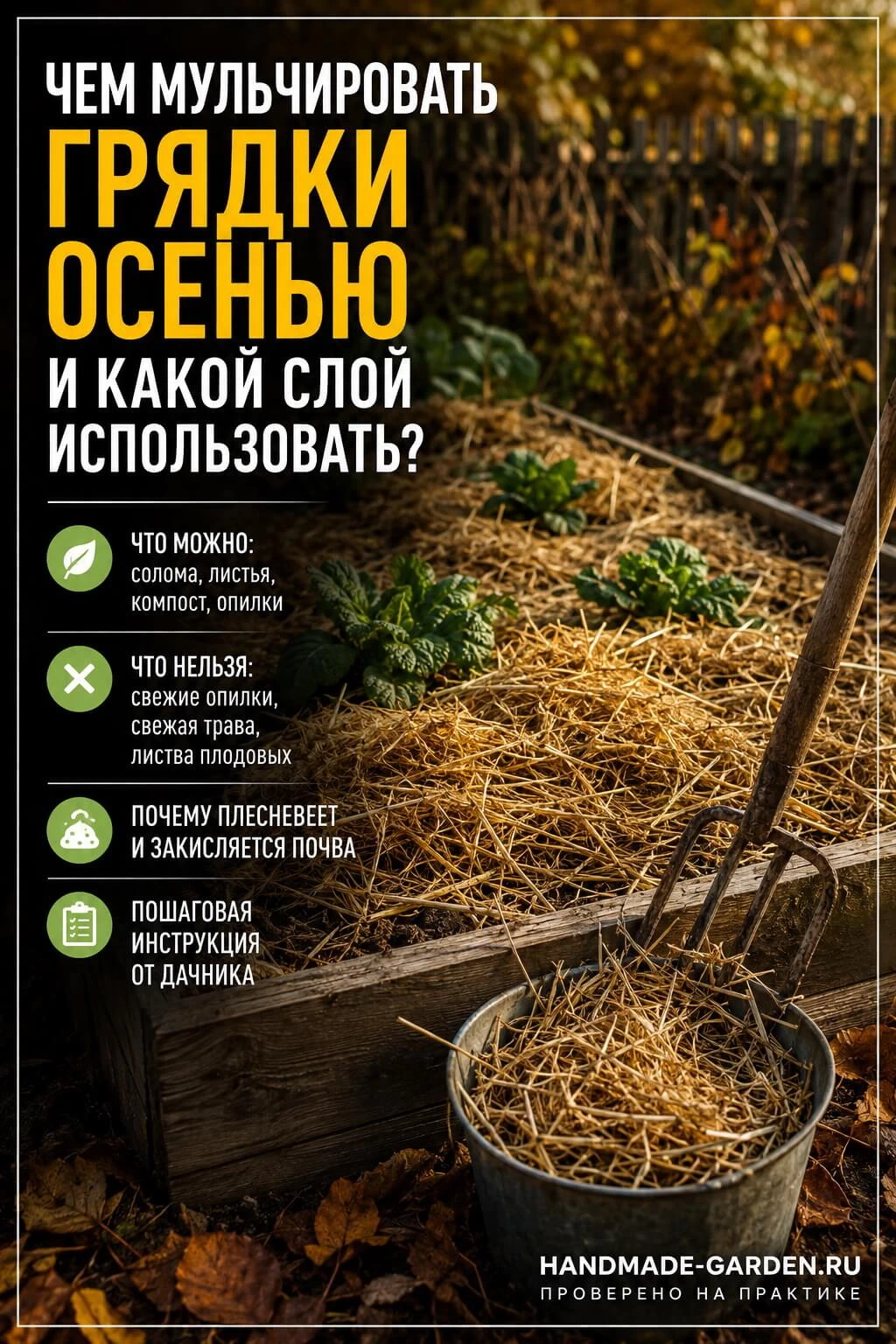 Как мульчировать грядку