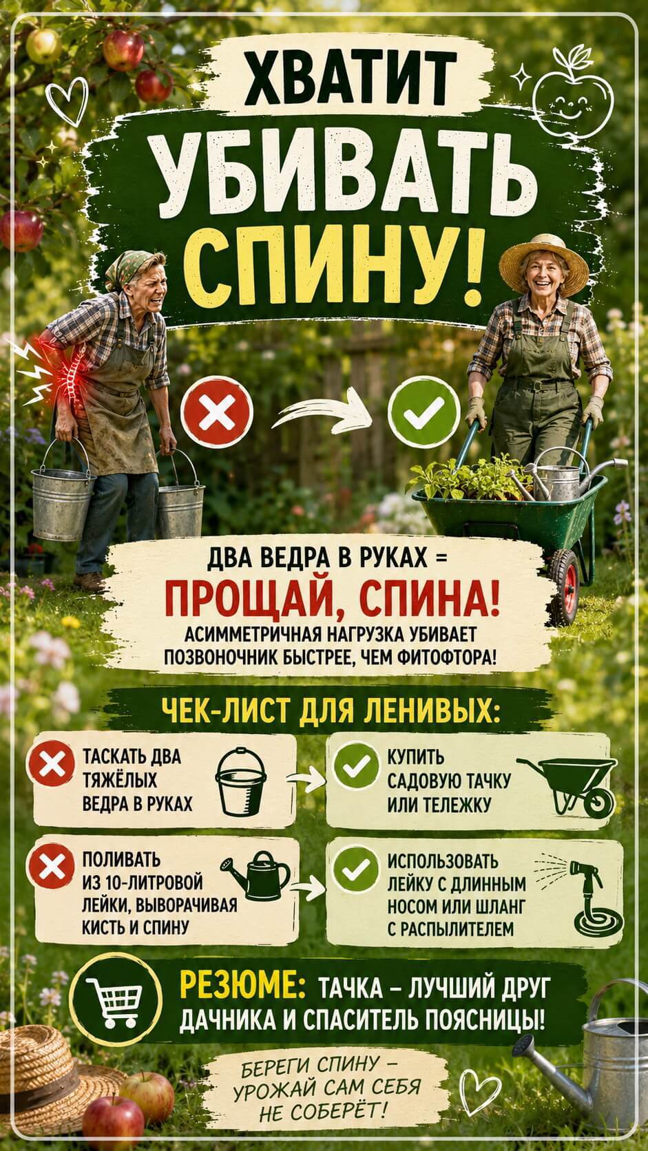 Мой личный чек-лист «Дача без прострелов»