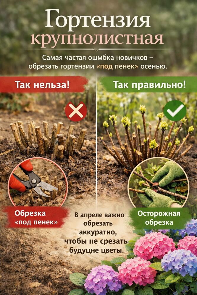 Гортензия крупнолистная