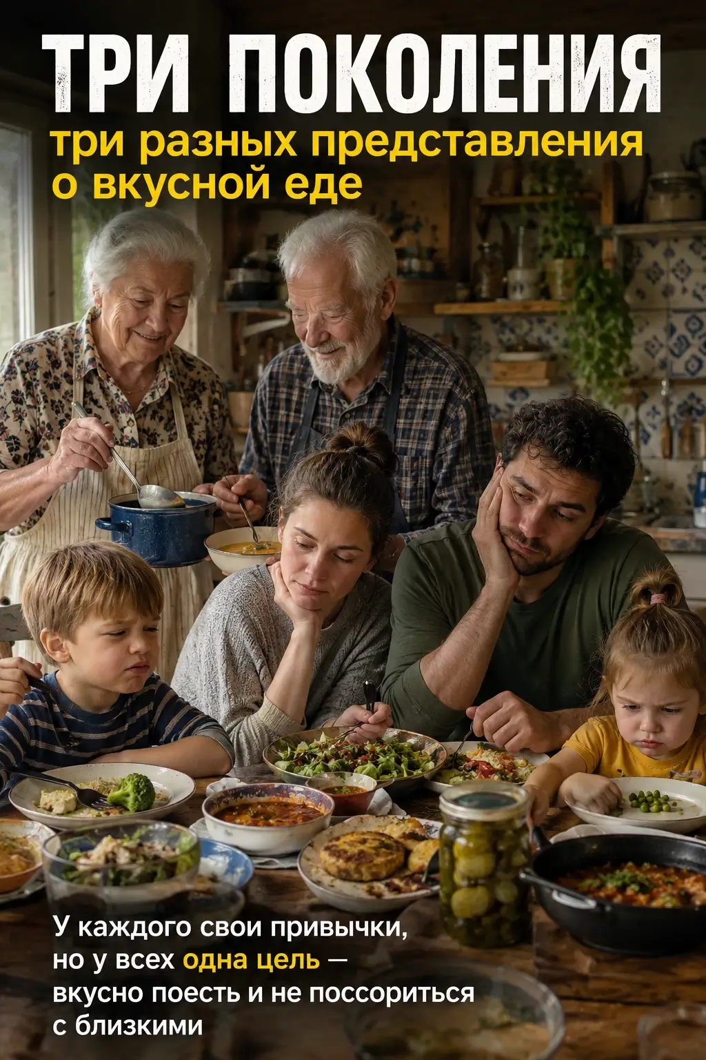 Три поколения &mdash; три разных представления о вкусной еде