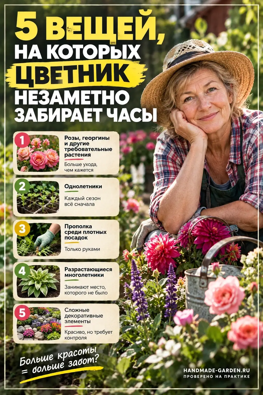 Пять вещей, на которых цветник незаметно забирает часы