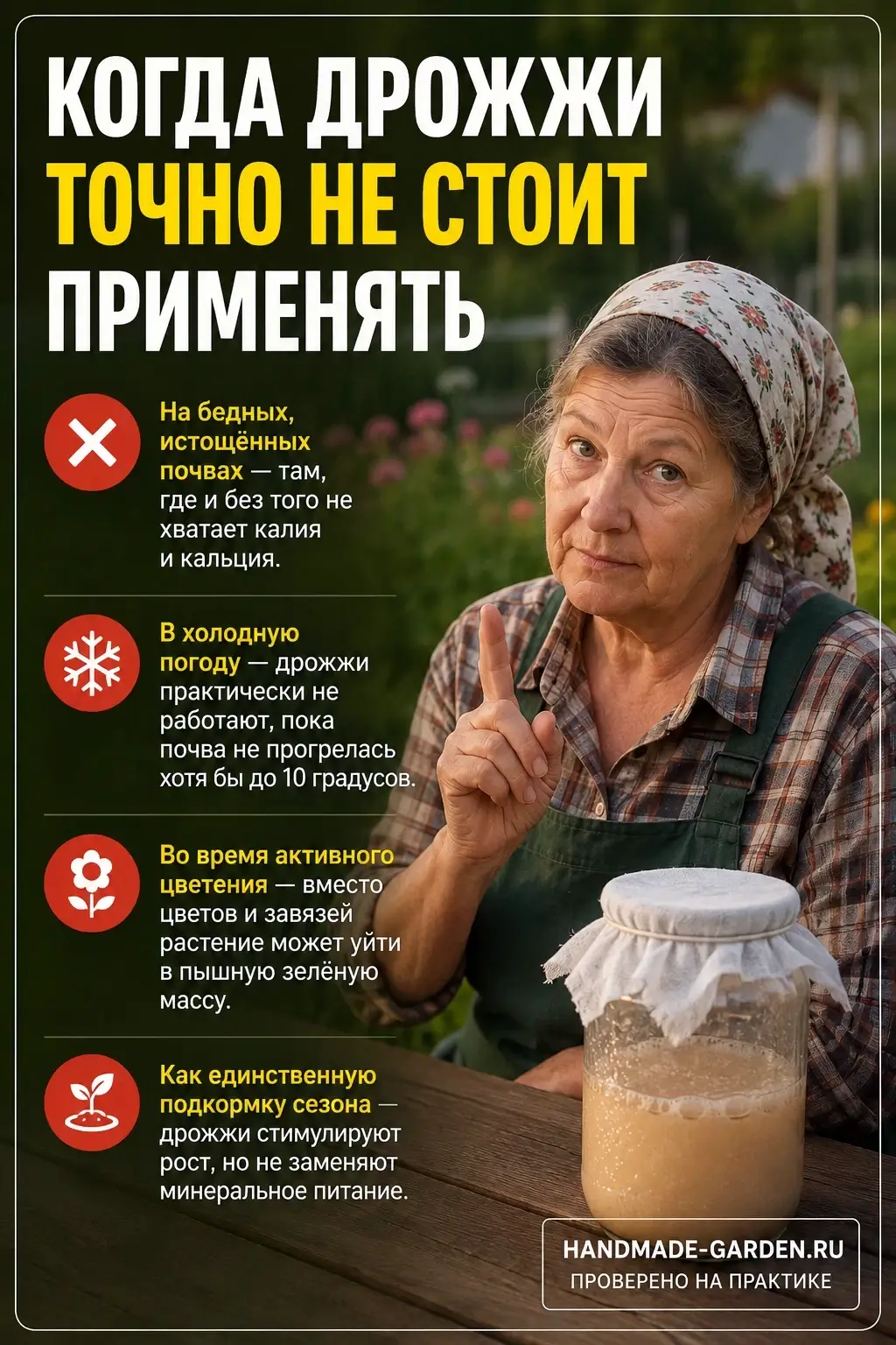 Когда дрожжи точно не стоит применять