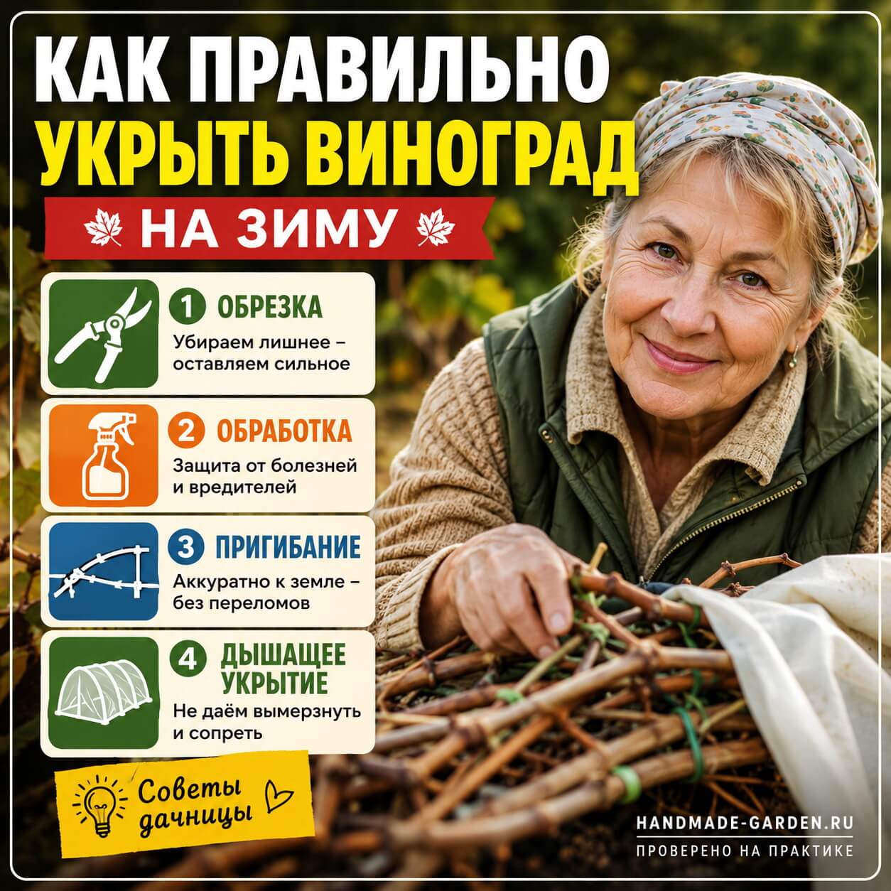 правила укрытия винограда на зиму
