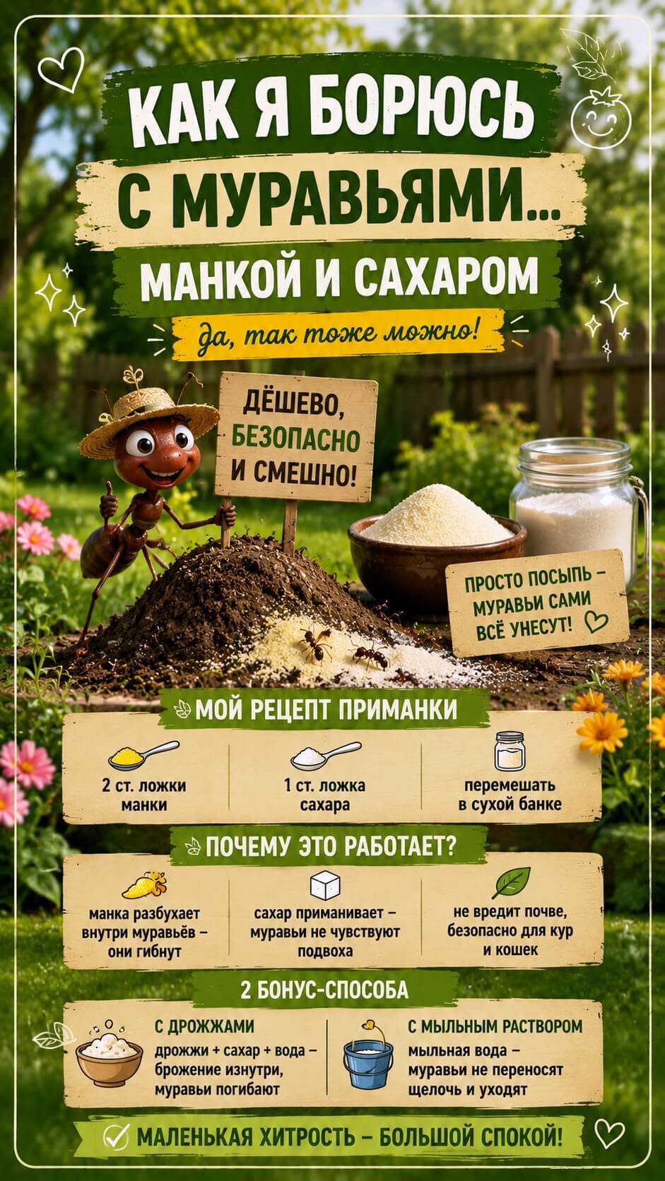 Манка против муравьёв