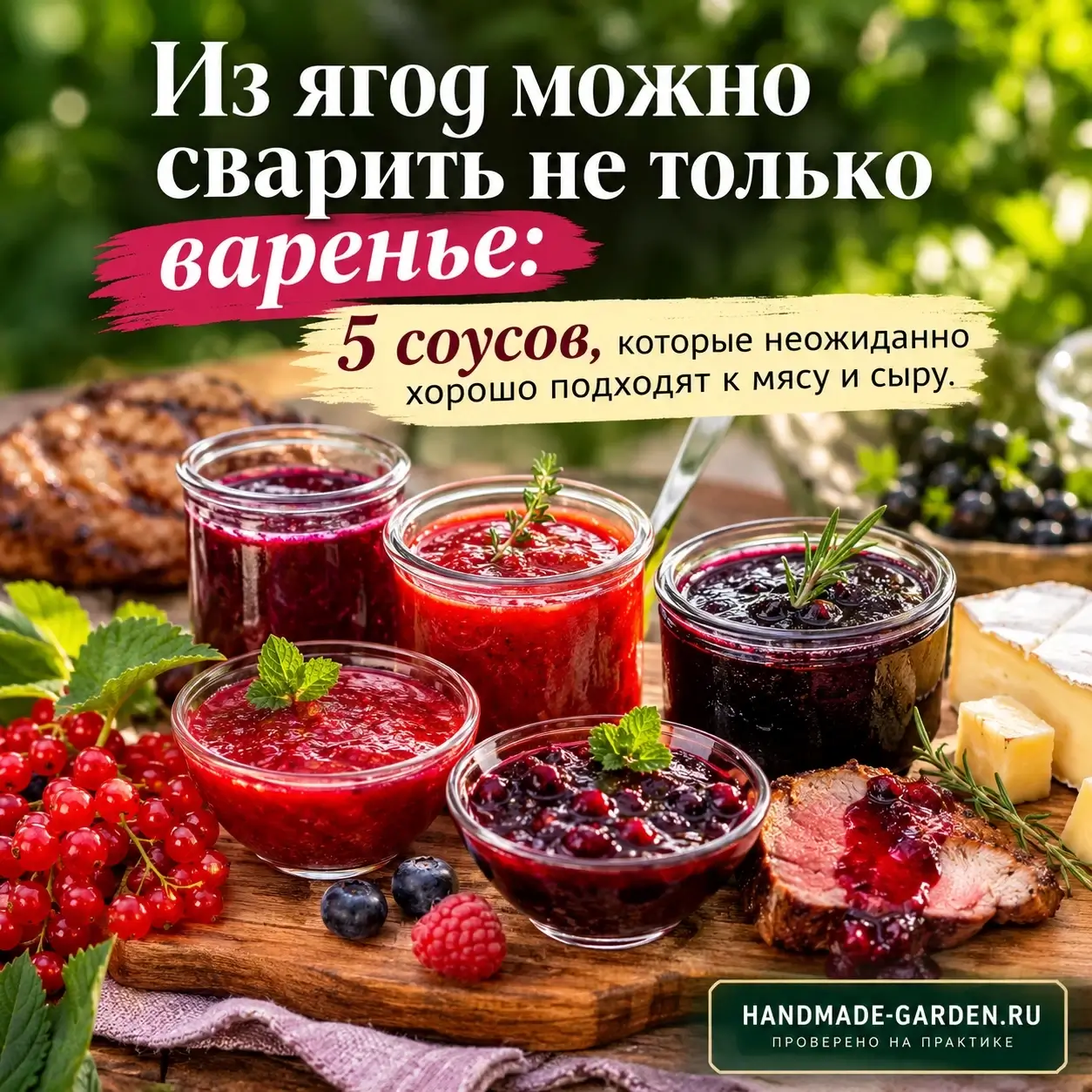 Из ягод можно сварить не только варенье: 5 соусов, которые неожиданно хорошо подходят к мясу и сыру
