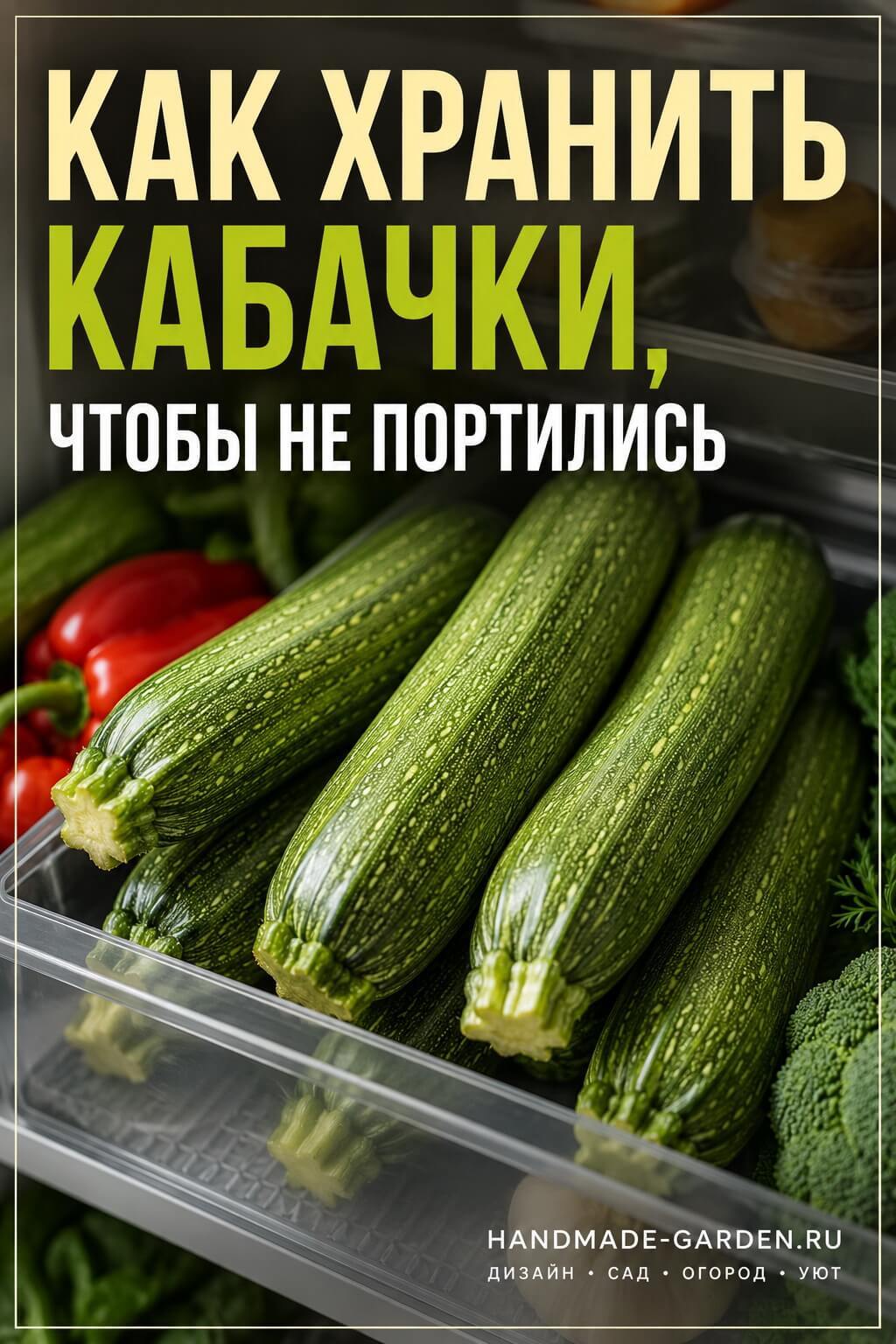 Как хранить кабачки, чтобы не портились