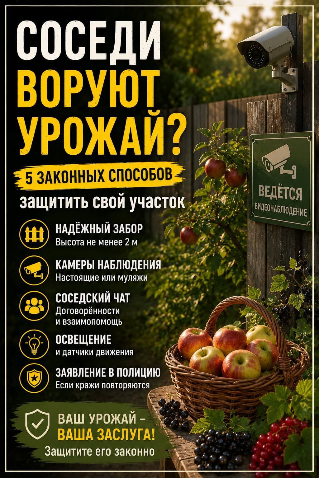 Мой чек-лист по защите участка