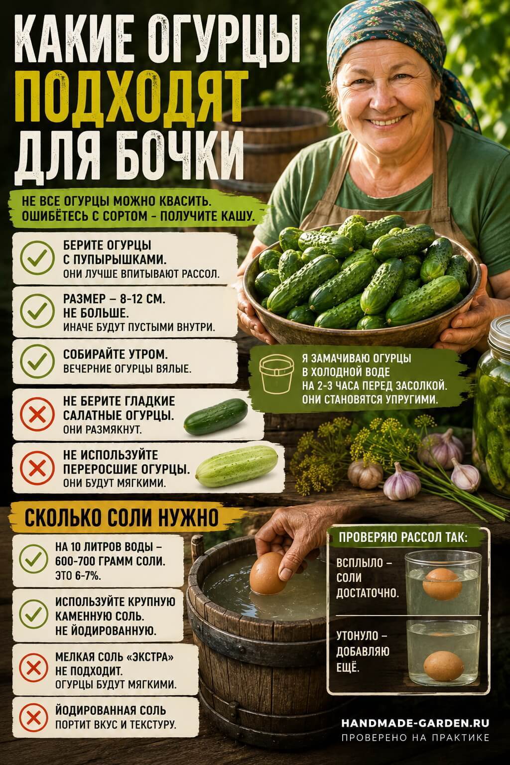 Какие огурцы подходят для бочки