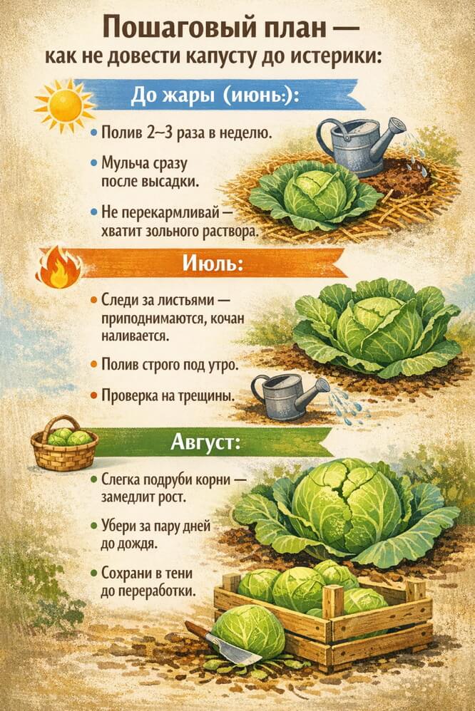 Когда капуста трескается