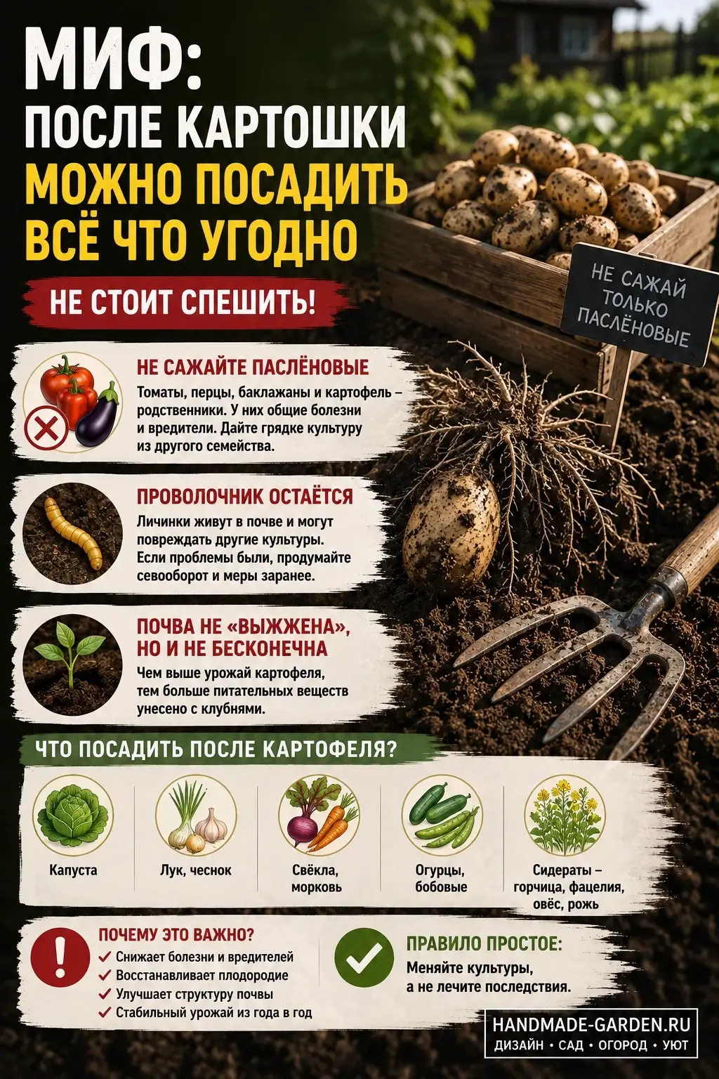 Мифы посадок после картошки