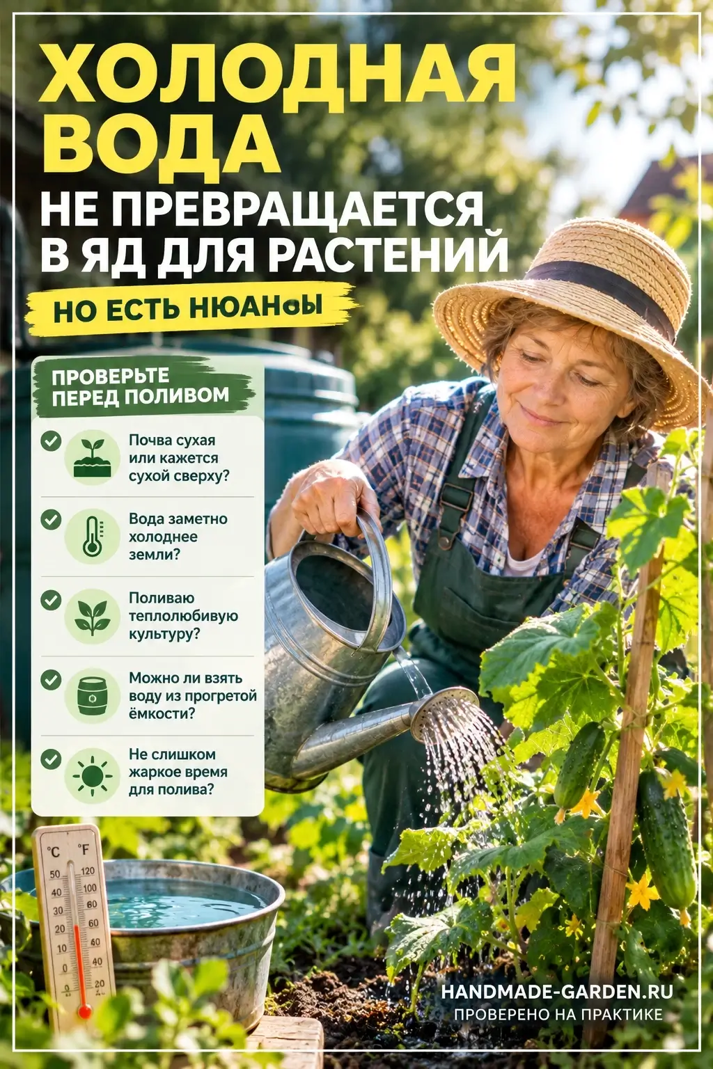 теплолюбивые растения нежелательно регулярно поливать очень холодной водой