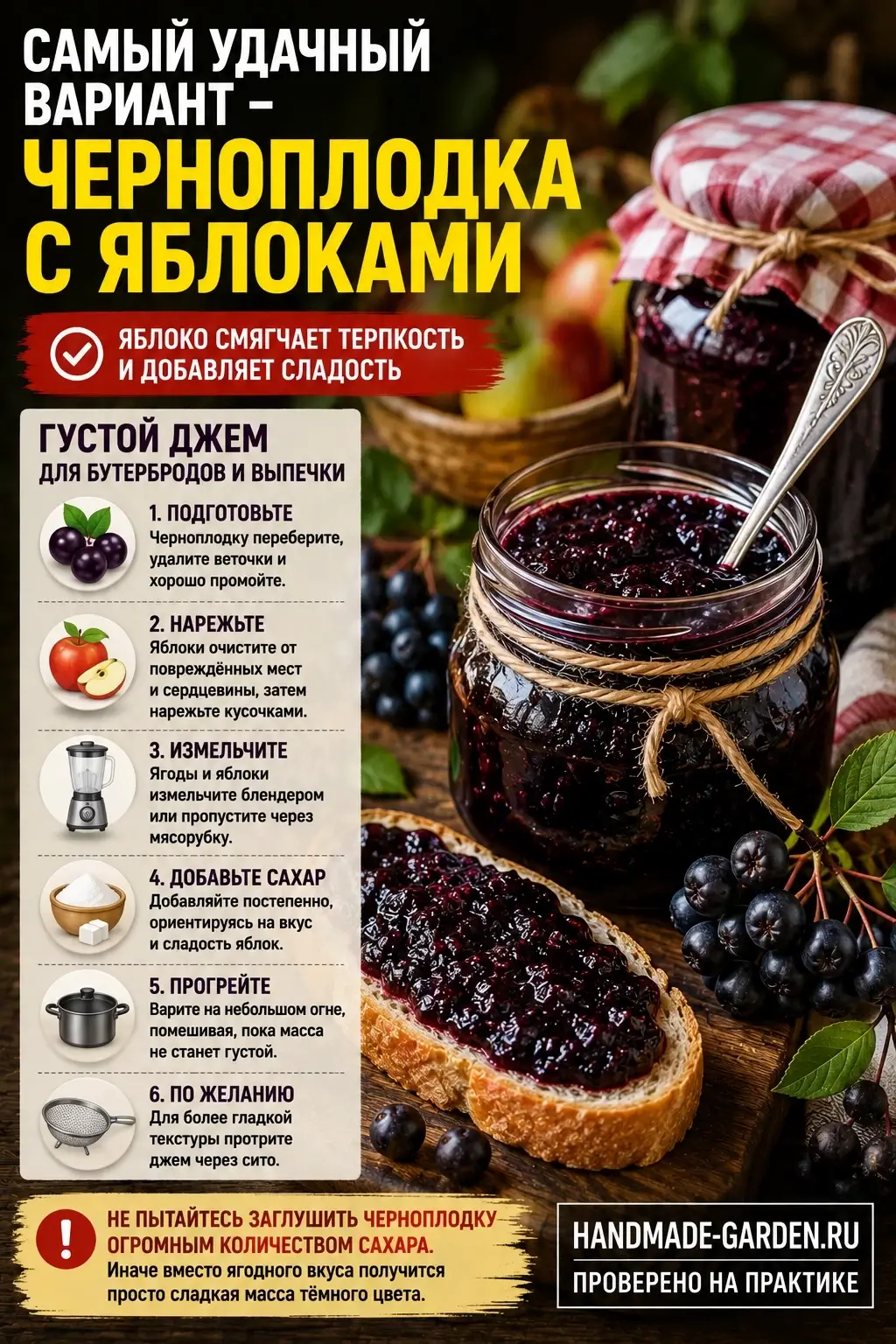 черноплодка с яблоками