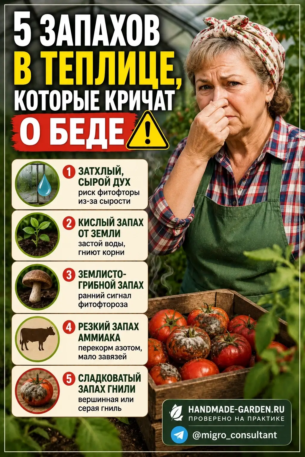 5 запахов в теплице