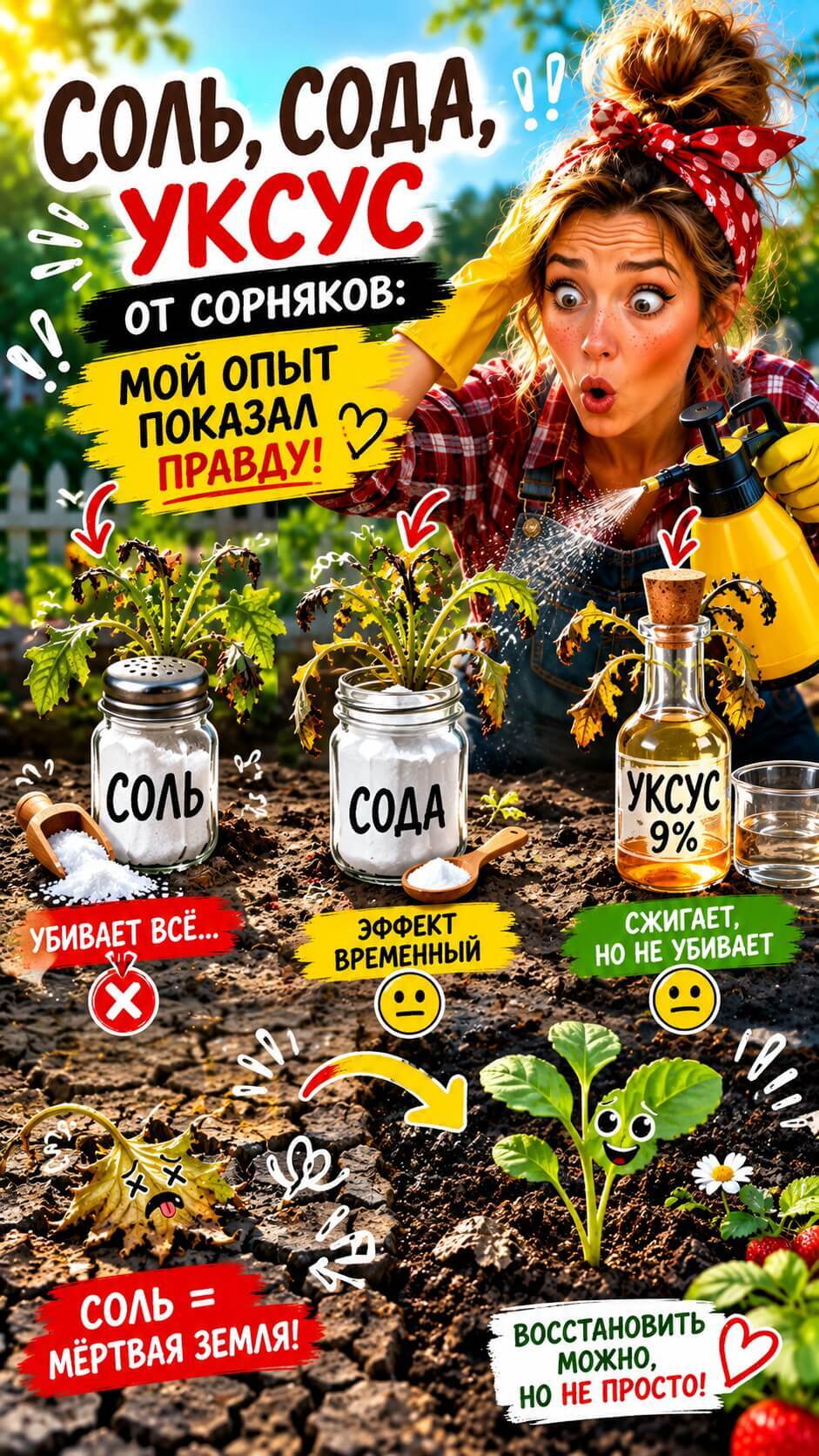 Сода и уксус: не так страшно, но бесполезно