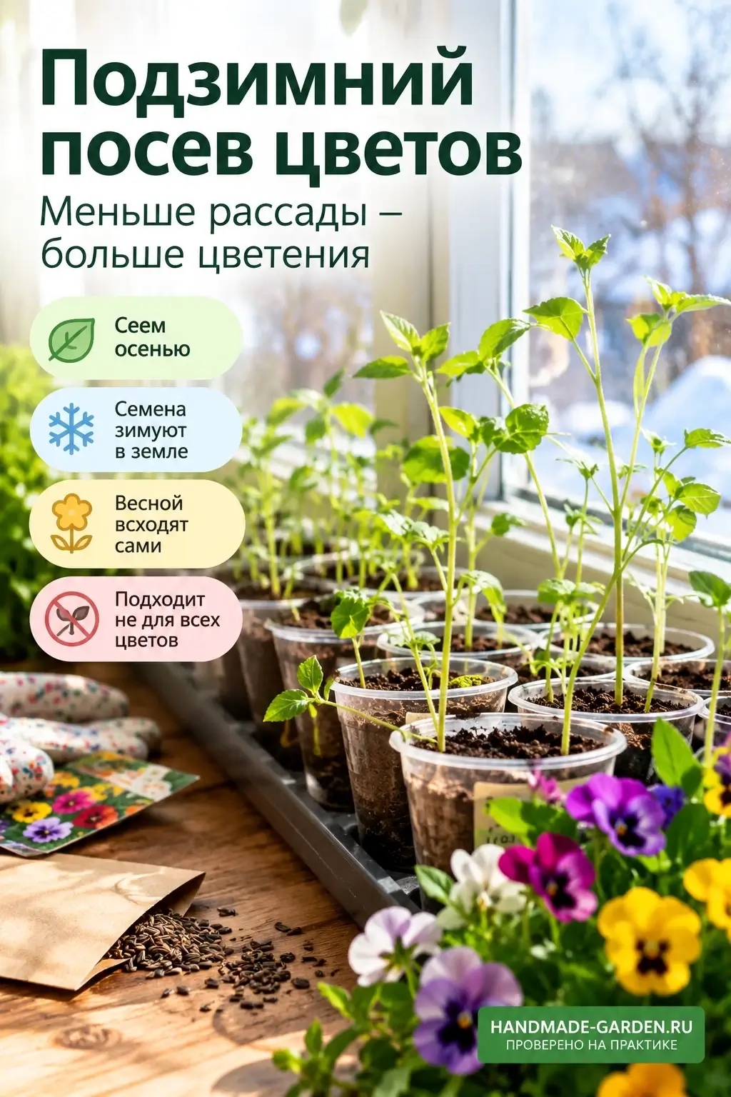 подзимний посев цветов