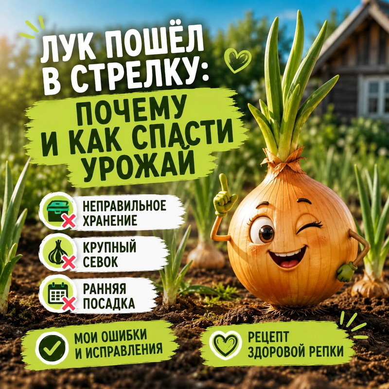 Лук пошёл в стрелку: почему это случилось и как спасти урожай