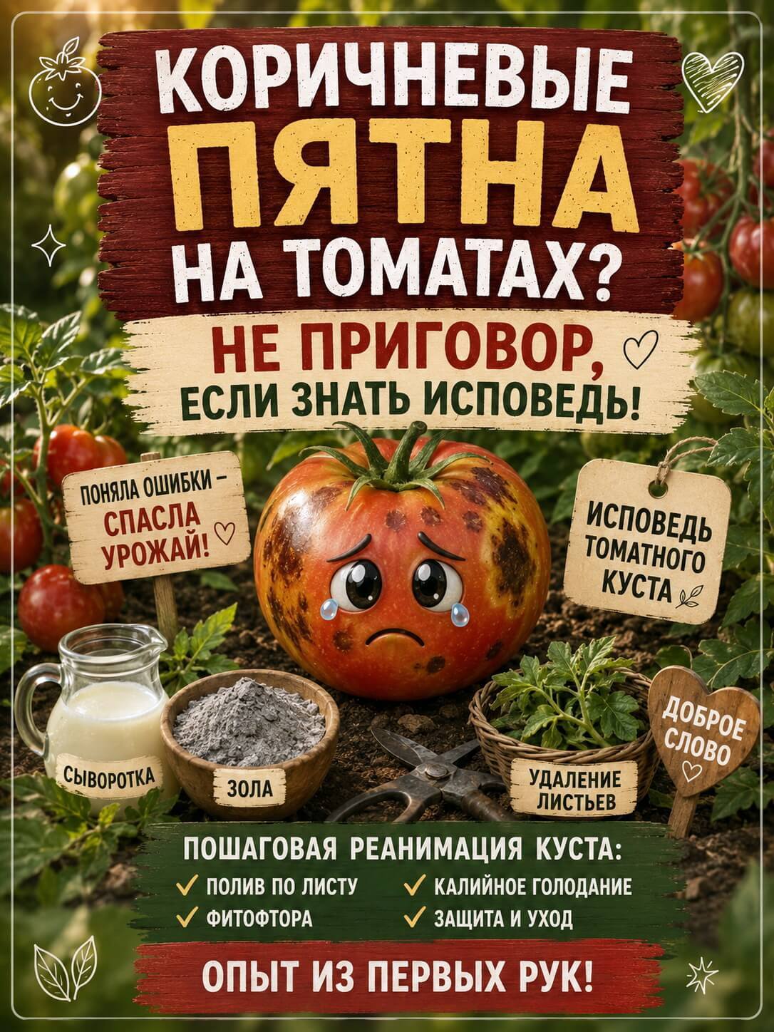 почему у помидора коричневые листья и как его спасти