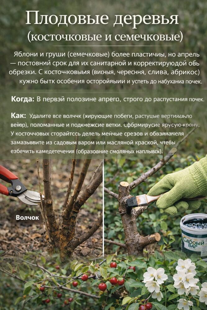 Плодовые деревья (косточковые и семечковые)