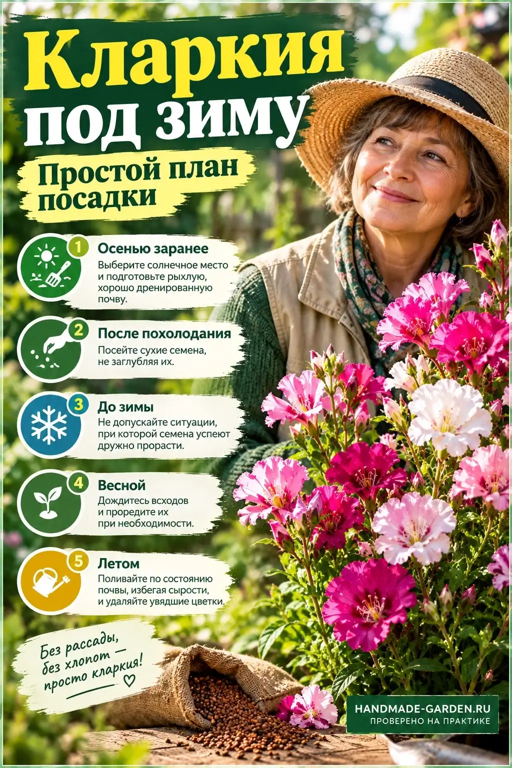 Кларкия под зиму план посадки