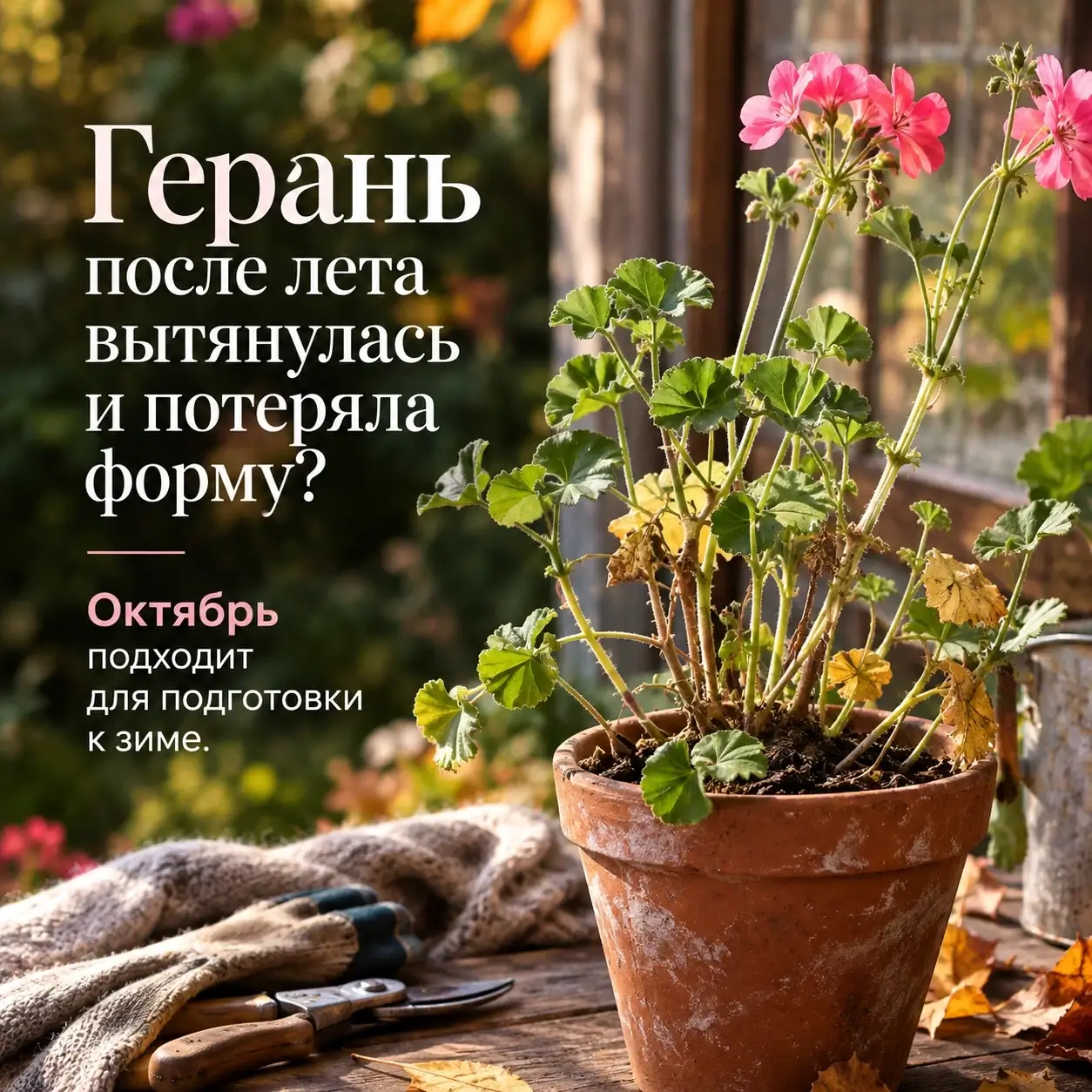 Герань в октябре: что обрезать, чем подкормить и куда поставить