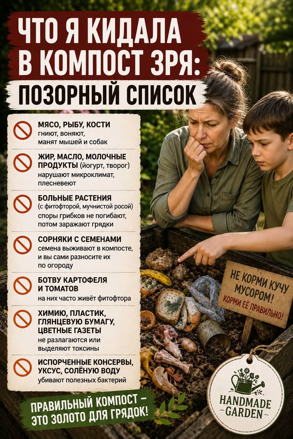 Что нельзя в компост
