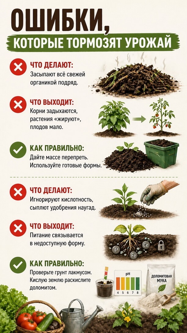 Ошибки, которые тормозят урожай