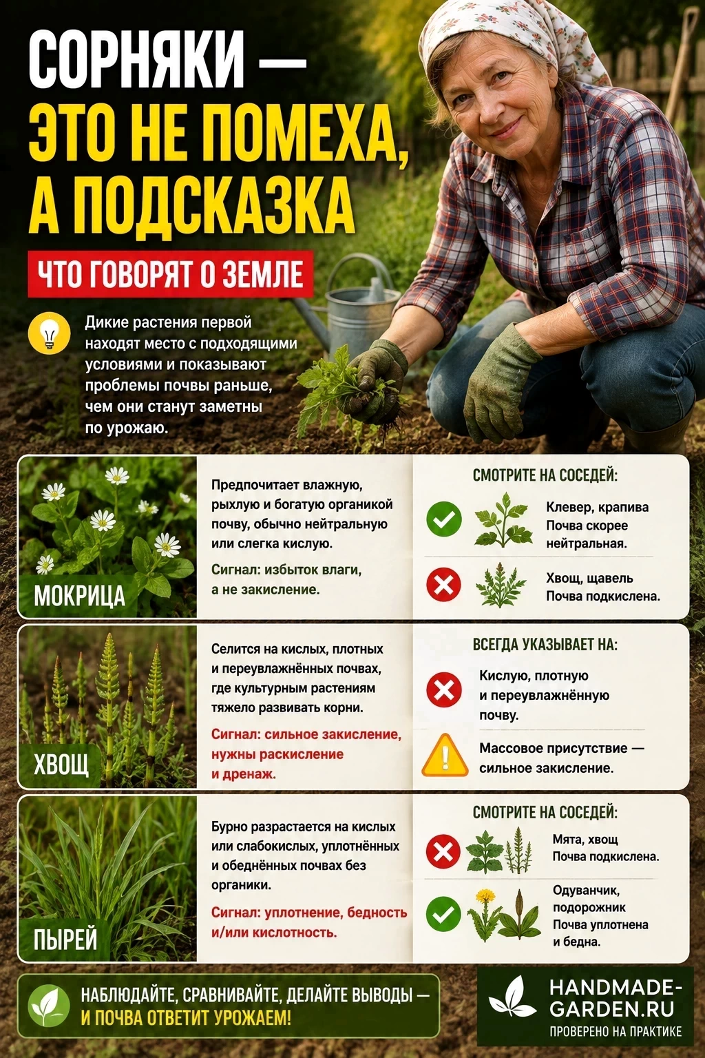 Сорняки подскажут что с почвой