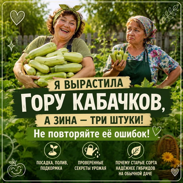 Как я вырастила гору кабачков